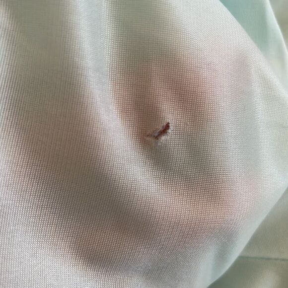 Vtg 60s/70s Vanity Fair light blue nylon long nightgown & robe set with lace - Picture 13 of 13